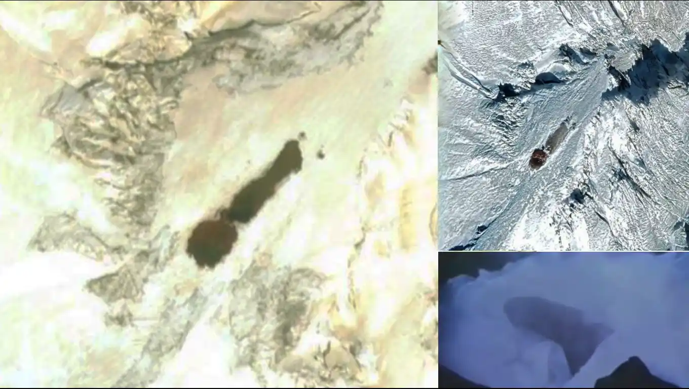 Imagens de satélite de um dos locais atribuídos a Anomalia do Ararate.