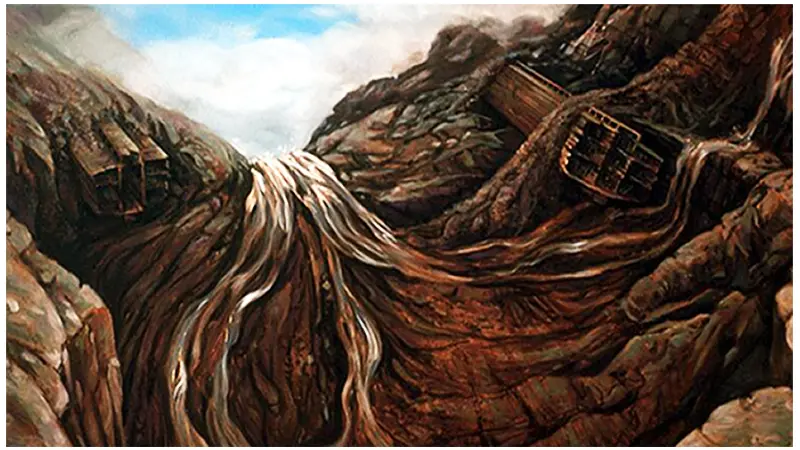 Pintura mostrando como estava a Arca de Noé vista por Ed Davis.