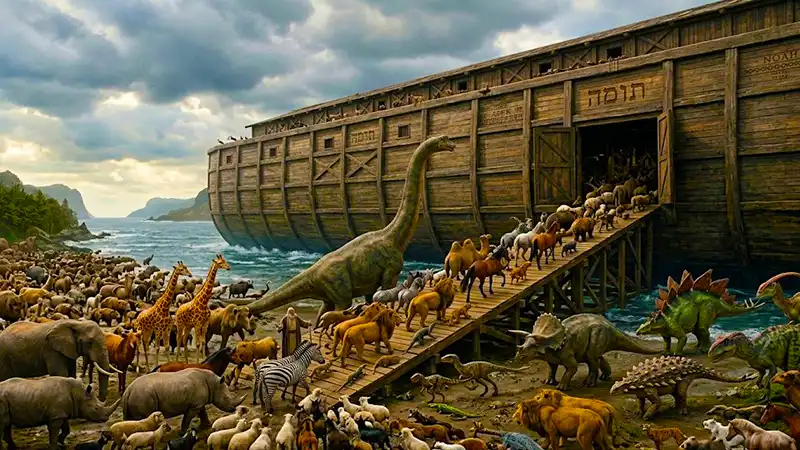 Os Dinossauros embarcaram na Arca de Noé eles estavam na lista de animais definida por Deus