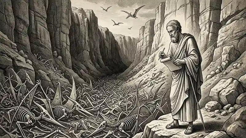 Heródoto menciona criaturas semelhantes a Pterossauros em seus escritos.