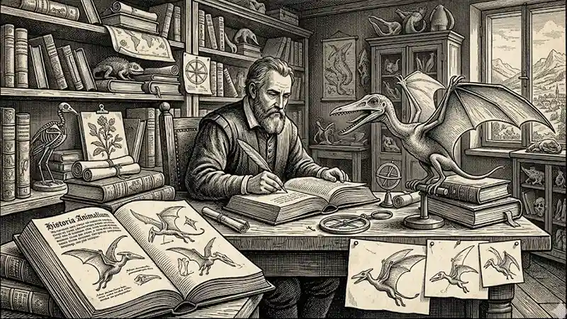 Konrad Gesner o Pai da História Natural menciona Dragões vivos em seu tempo.